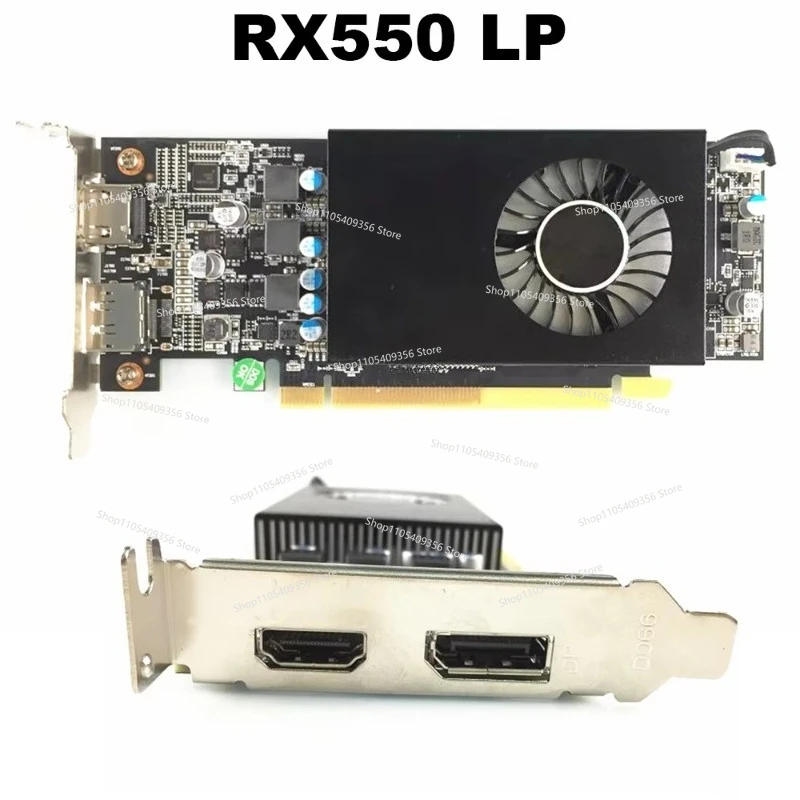 RX550 비디오 그래픽 GPU, 128비트 PC 게임용 저전력 그래픽 카드