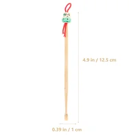 Ear Curette 5Pcs Bamboo Ear Cleaning Spoon Chinese Head Earwax Curette Remover Earpick Toiletry Ear Wax Cleaners Tool 2