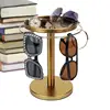Rotating Sunglass Organizer Eye Glass Display Stand 360-degree Rotation With Tray Jewelry Storage Organizer Detachable Home 2