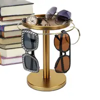 Rotating Sunglass Organizer Eye Glass Display Stand 360-degree Rotation With Tray Jewelry Storage Organizer Detachable Home 2