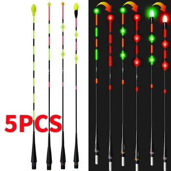5Pcs DIY Electronic Float Tail Gravity Color Change Bold Night Fishing Floating Accessories Fishing Supplies Equipment