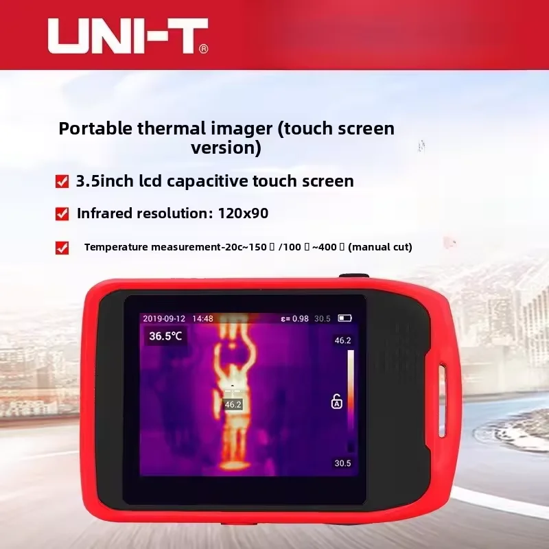 UNI-T UTi120T 포켓형 정전식 터치 열화상 카메라; 회로 기판/모터/파이프 온도 지능형 WIFI 감지 온도계