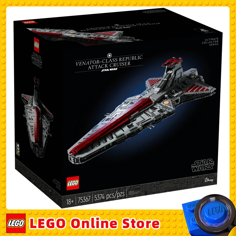 LEGO Star Wars-crucero de ataque de la República para niños, clase Venator 75367, regalo de cumpleaños, Navidad y Año Nuevo, 5374 piezas
