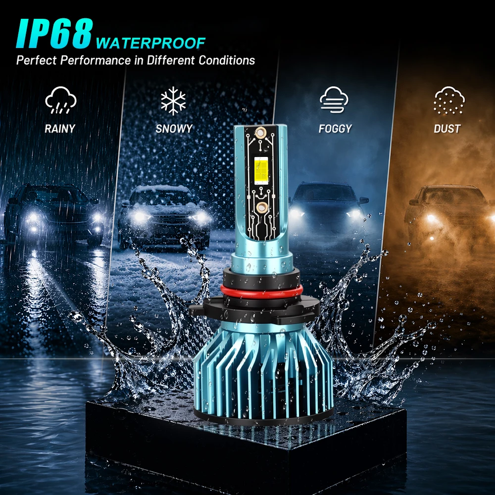 High-Power LED Headlight Bulbs with Turbo Lamps and Fog Light Brightness