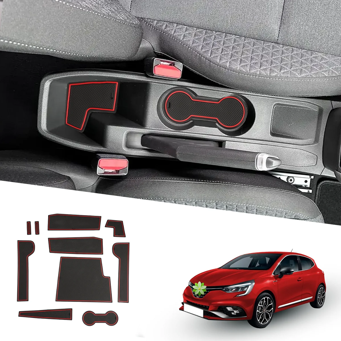 LFOTPP Car Door Groove Mat for Renault Clio 5 2020-2022 Anti-Slip