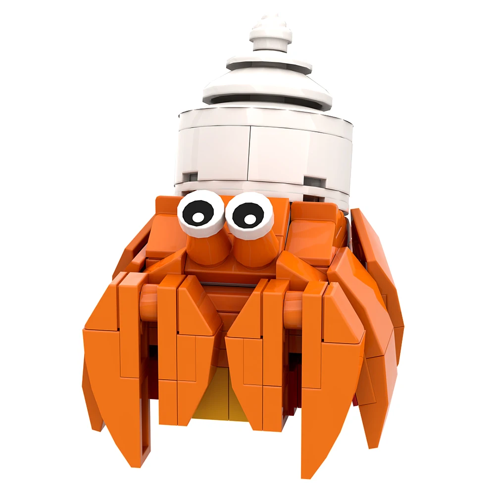 Gobricks MOC Hermit Crab Building Blocks Model Cute Creatures Sea Hermit Crab Bricks Assemble Toys Children Birthday Gifts Toys