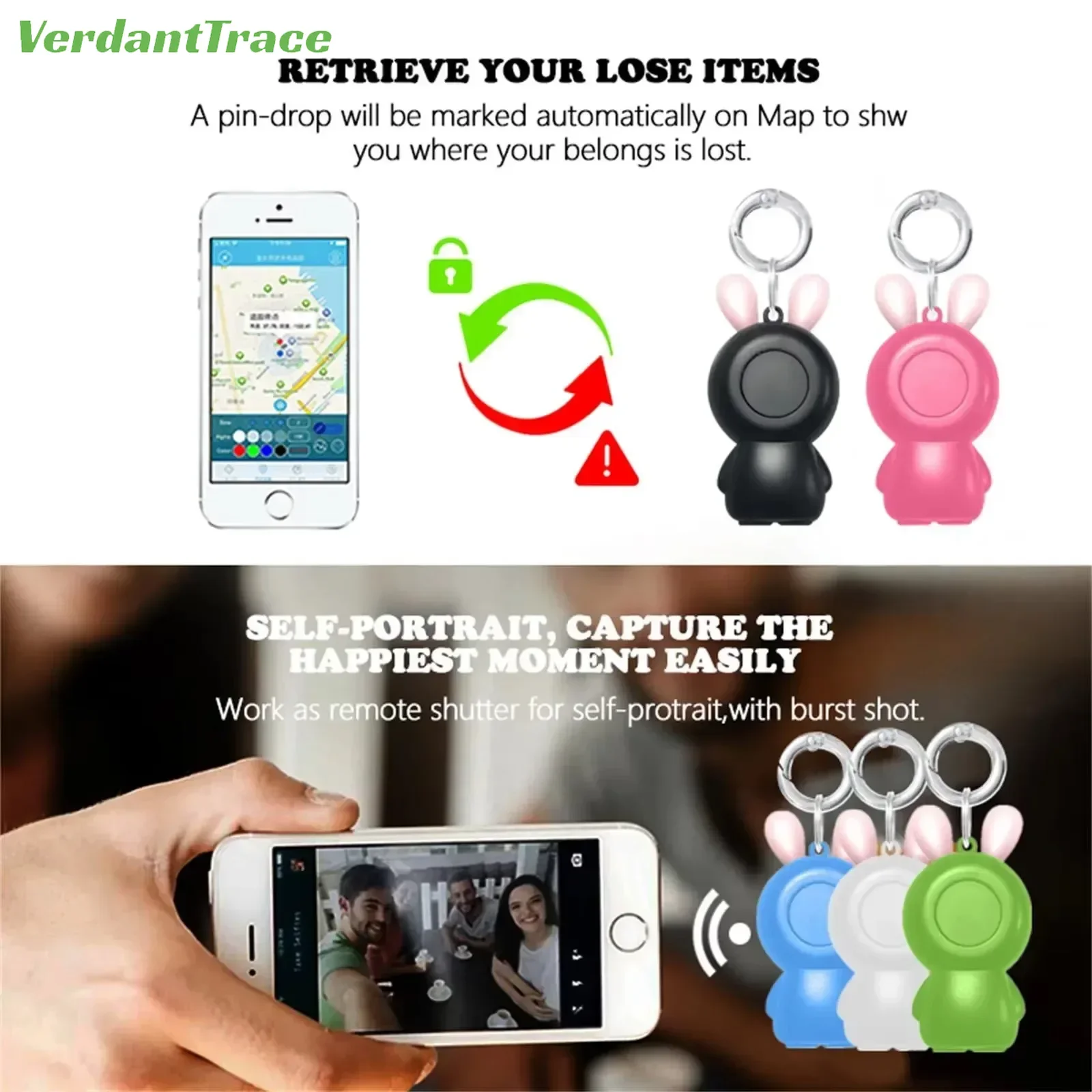 VerdantTrace New Mini Wireless Pet GPS Tracker Smart Anti Lost Tracking Device for Dogs Cats Locator Pet Collar Accessories
