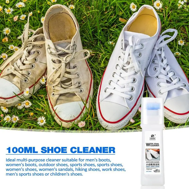 Shoe Whitener For Sneakers Brightening Multifunctional Cream Shoes  Whitenings Cleansing Gel Shoe Cleaner For White Sneakers Shoe
