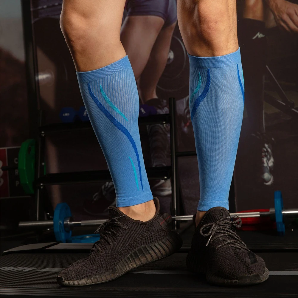 Calf Compression Sleeve 1 Pair Men and Women 20-30 MmHg Shin Splint Varicose Veins Calf Gym