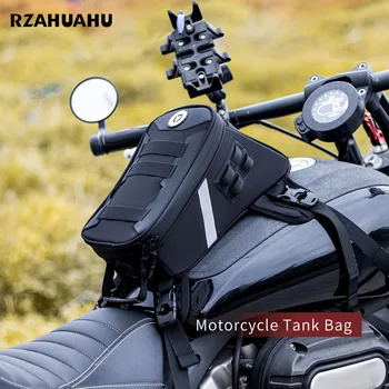RZAHUAHU Fuel Tank Bag Screen Touch Phone Holder Motorcycle Bag Toolkit Storage Quick Release Handbag Riding Accessories 1