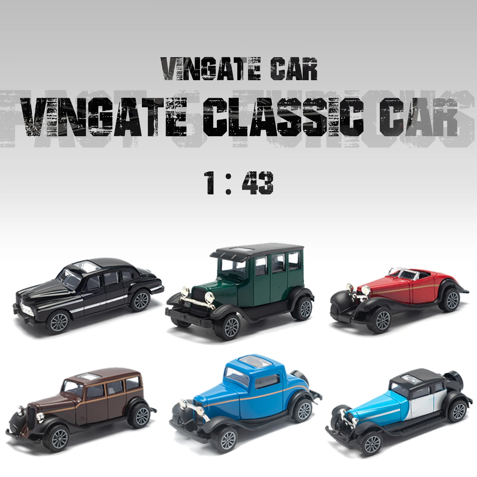 1:43 Alloy Vintage Diecast Car Model Classic Pull Back Car Model Miniature Vehicle Replica For Collection Gift For Kids Adults