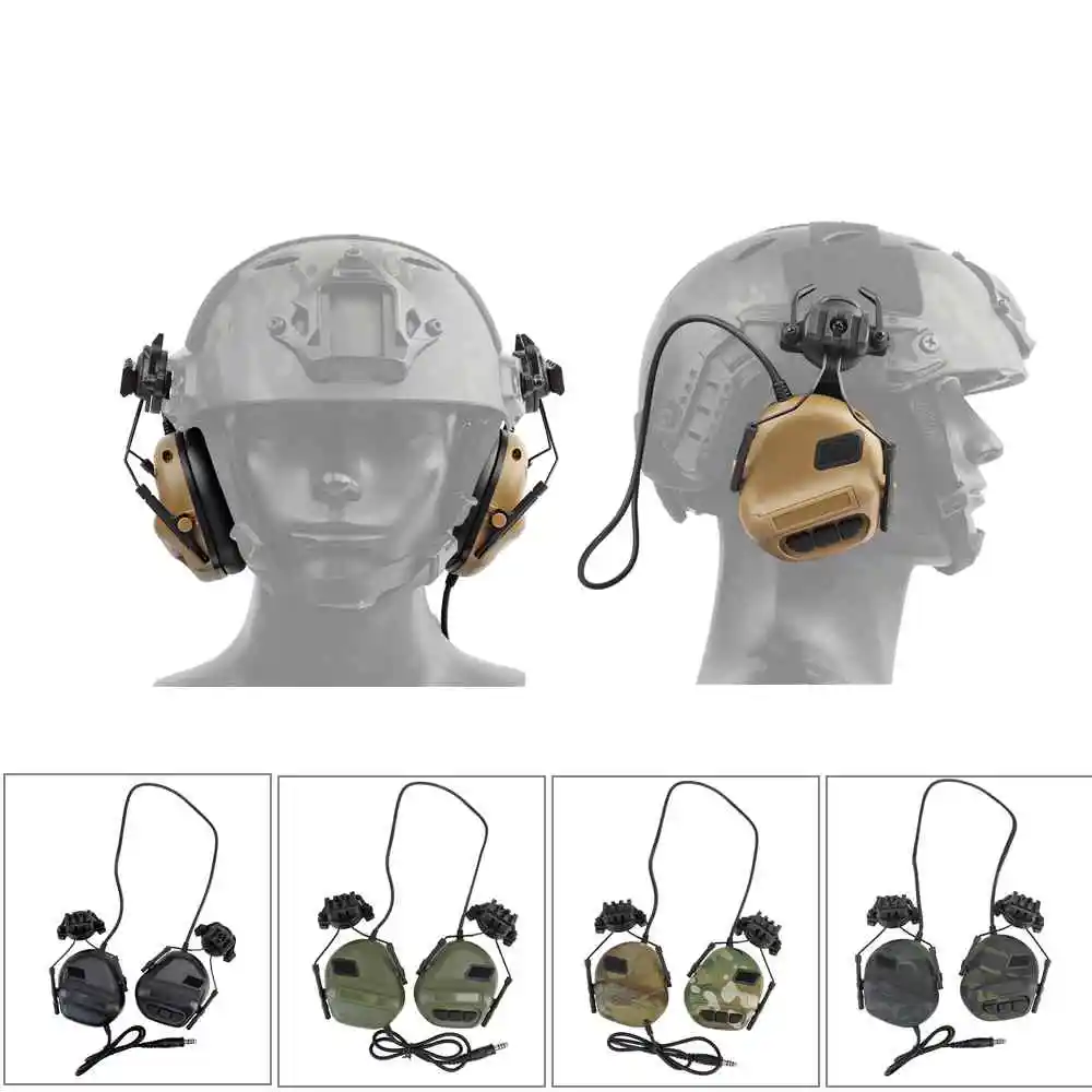 TSTAC -SKY Tactical Headset With ARC Rail Adapter Hearing Protection Headphone Shooting Earmuff Best Noise-Cancelling