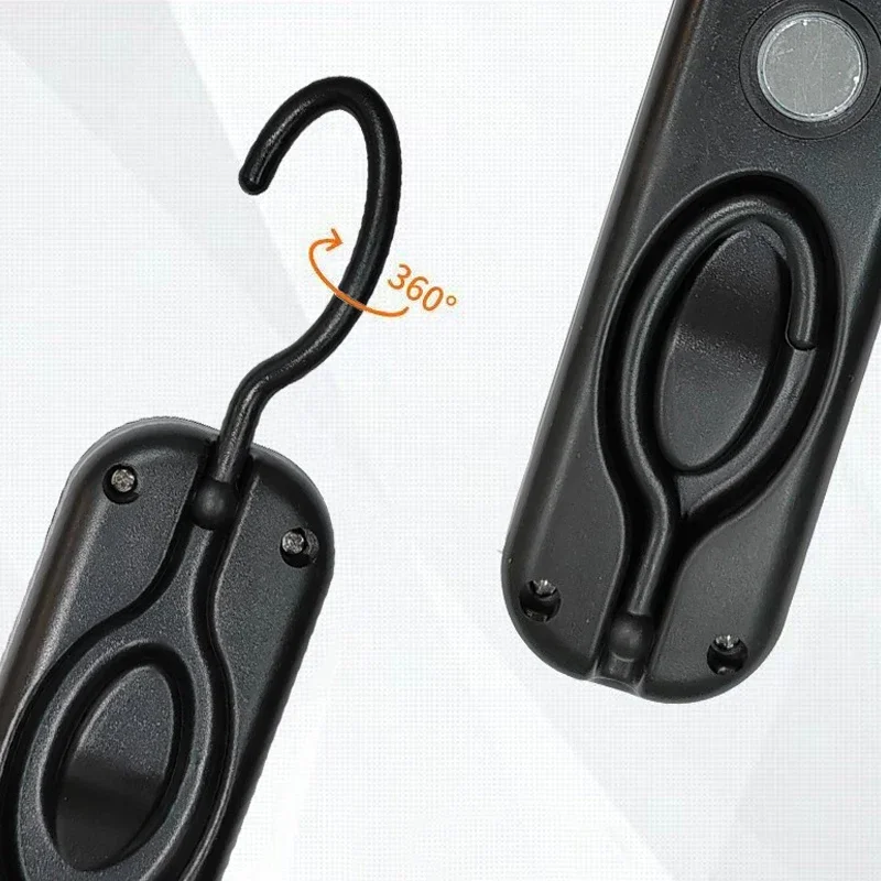 Magnetic Flashlight Portable Magnetic Auto Repair Work Light USB Rechargeable LED Flashlight With Magnet Hook For Car Repair Fishing Emergencies