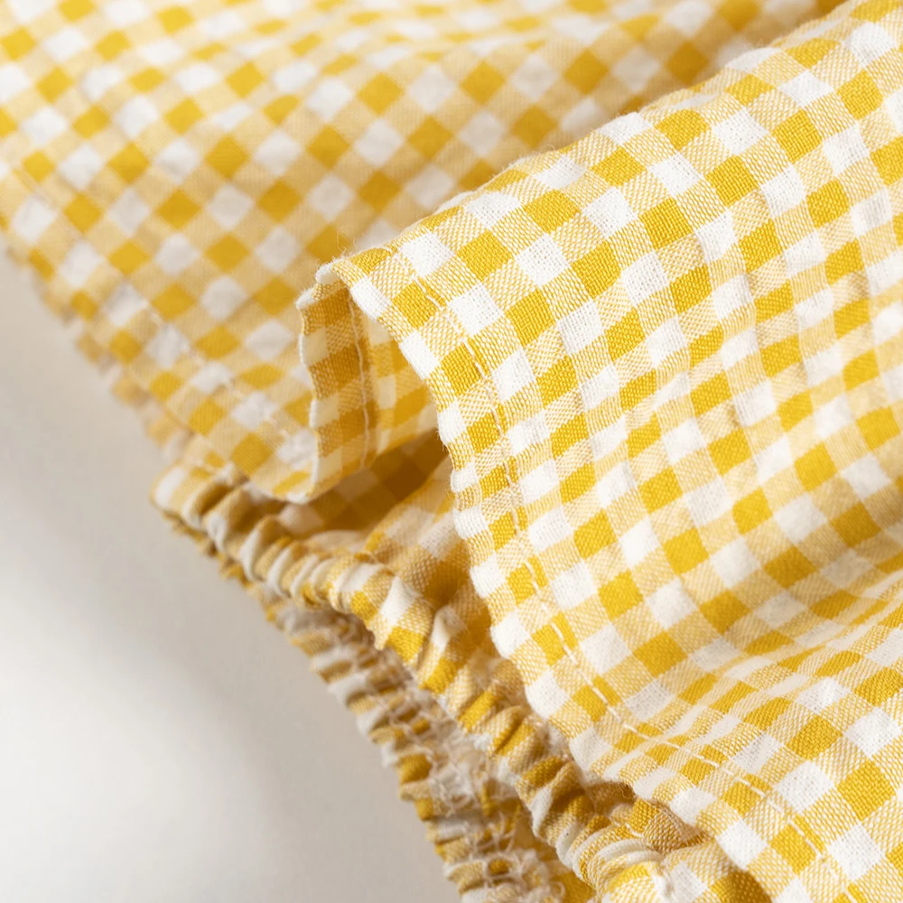 Baby Bodysuit Girls Summer Plaid Rompers Newborn Sleeveless Dress-like Onepiece Clothes