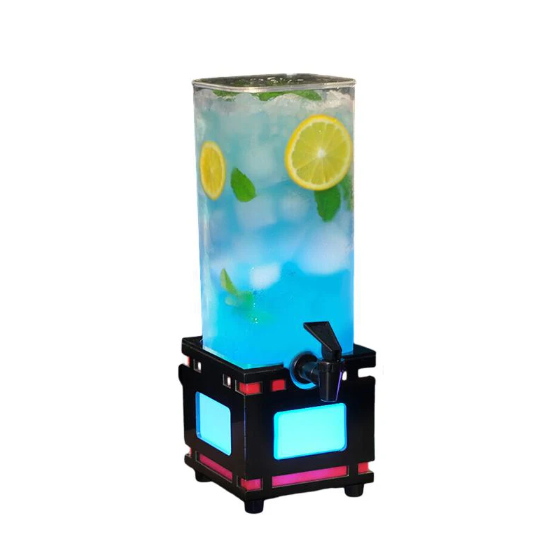 Colorful Luminous Wine Ice Bucket with Water Tap, Special Beer, Cocktail, Coke Jar, Large Capacity, Split Design, 2-3L, Factory