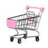Supermarket Hand Trolley Mini Shopping Cart Desktop Decoration Create Handicraft Ornaments Storage Toy Gift New 2023 1