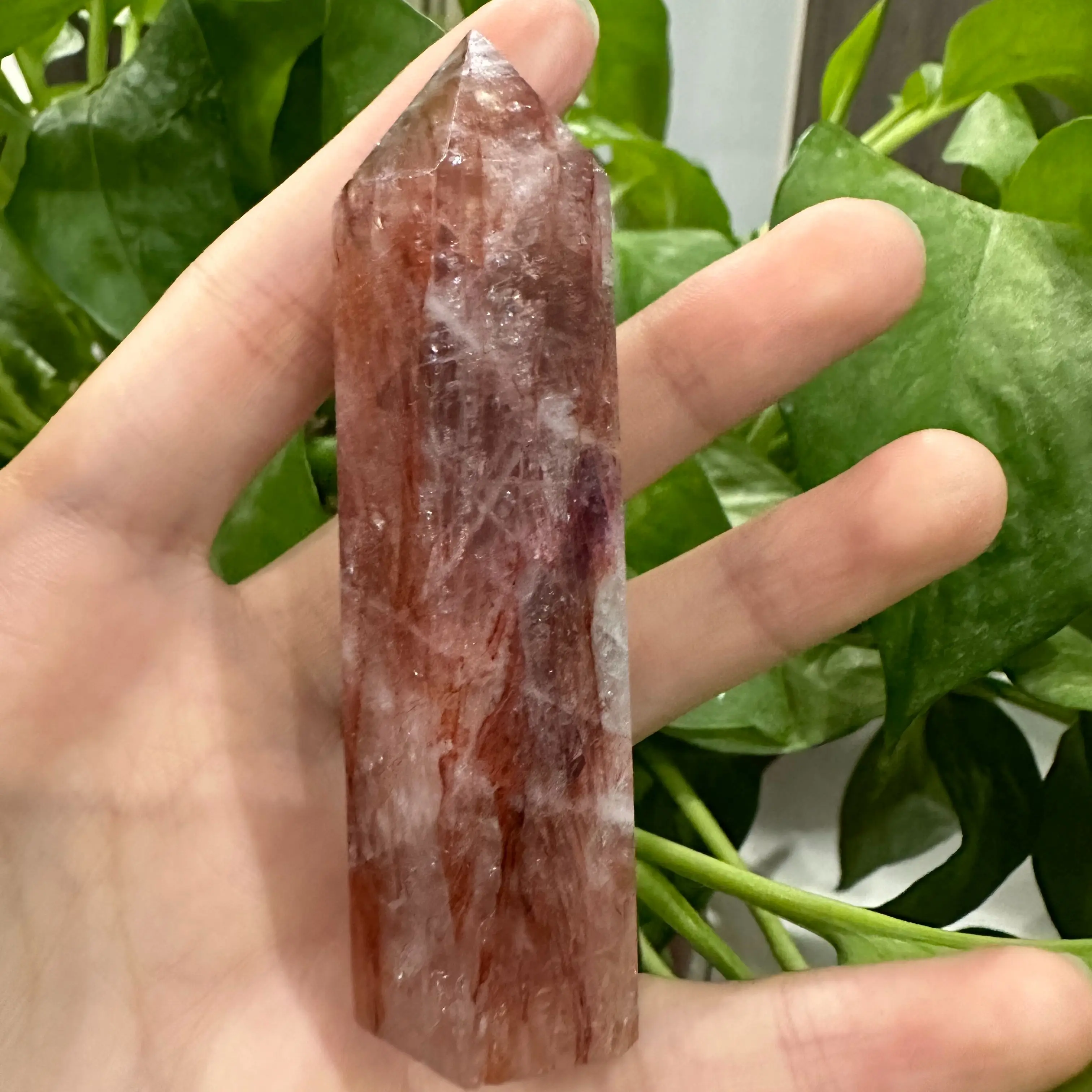 

Natural Crystal Single Pointed Quartz Column Home Decoration 1PCS