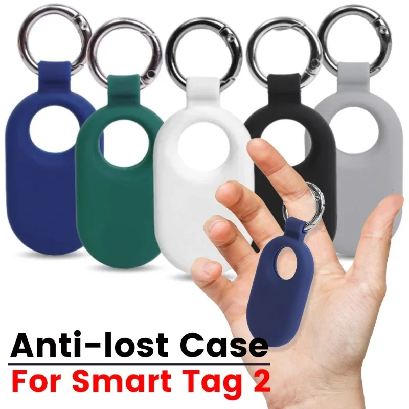 Cover Protettiva In Silicone Per Samsung Galaxy Smart Tag 2 Dispositivo Di Localizzazione Antigraffio Fundas Con Portachiavi Per Samsung Smartag 2