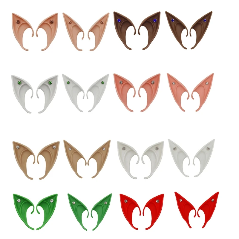 

Elf Ears for Rhinestone Decor Goblin Ears Cosplay Soft Ears For Dress Up Fairies Dropship