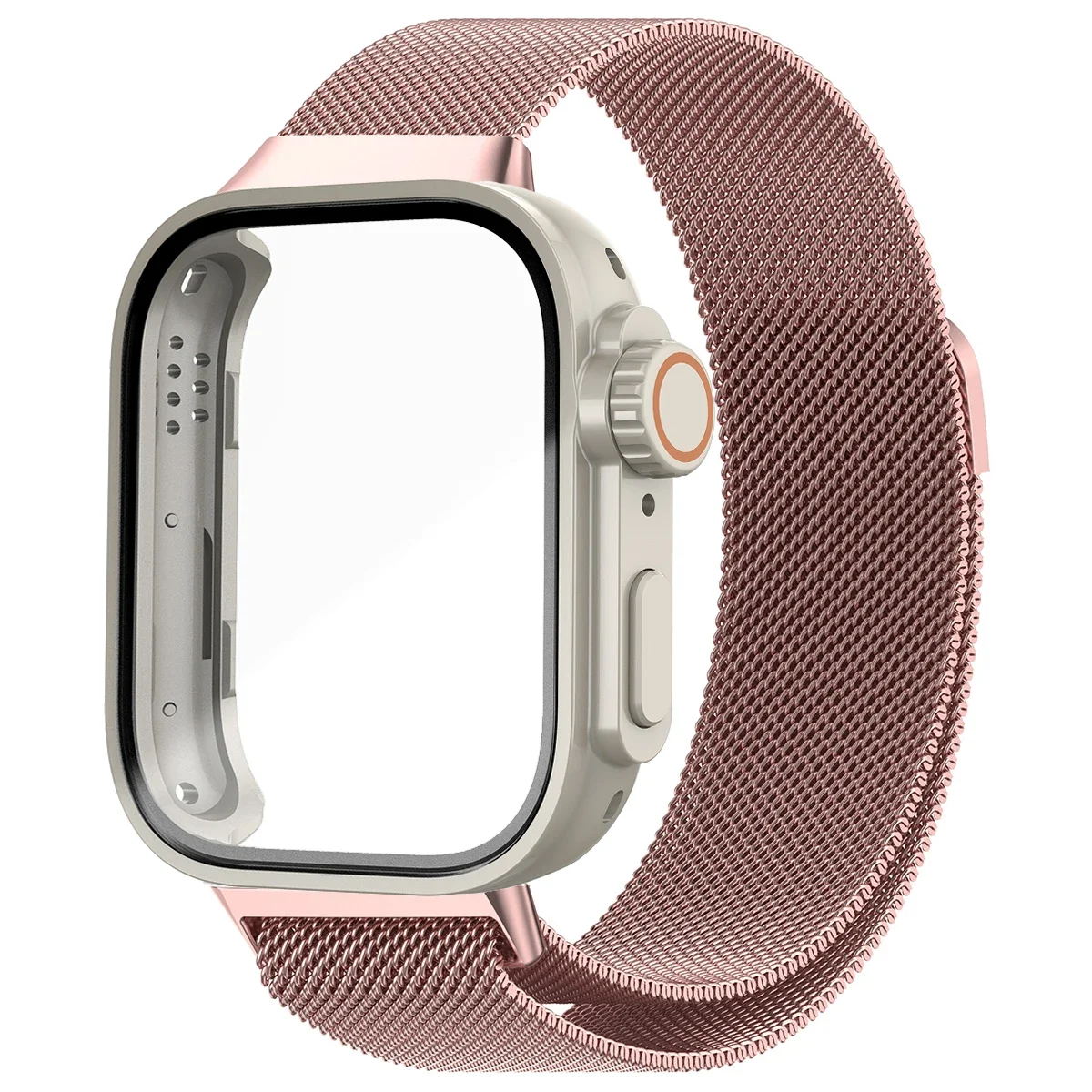 Elegant Milanese Loop Bracelet with Screen Protector