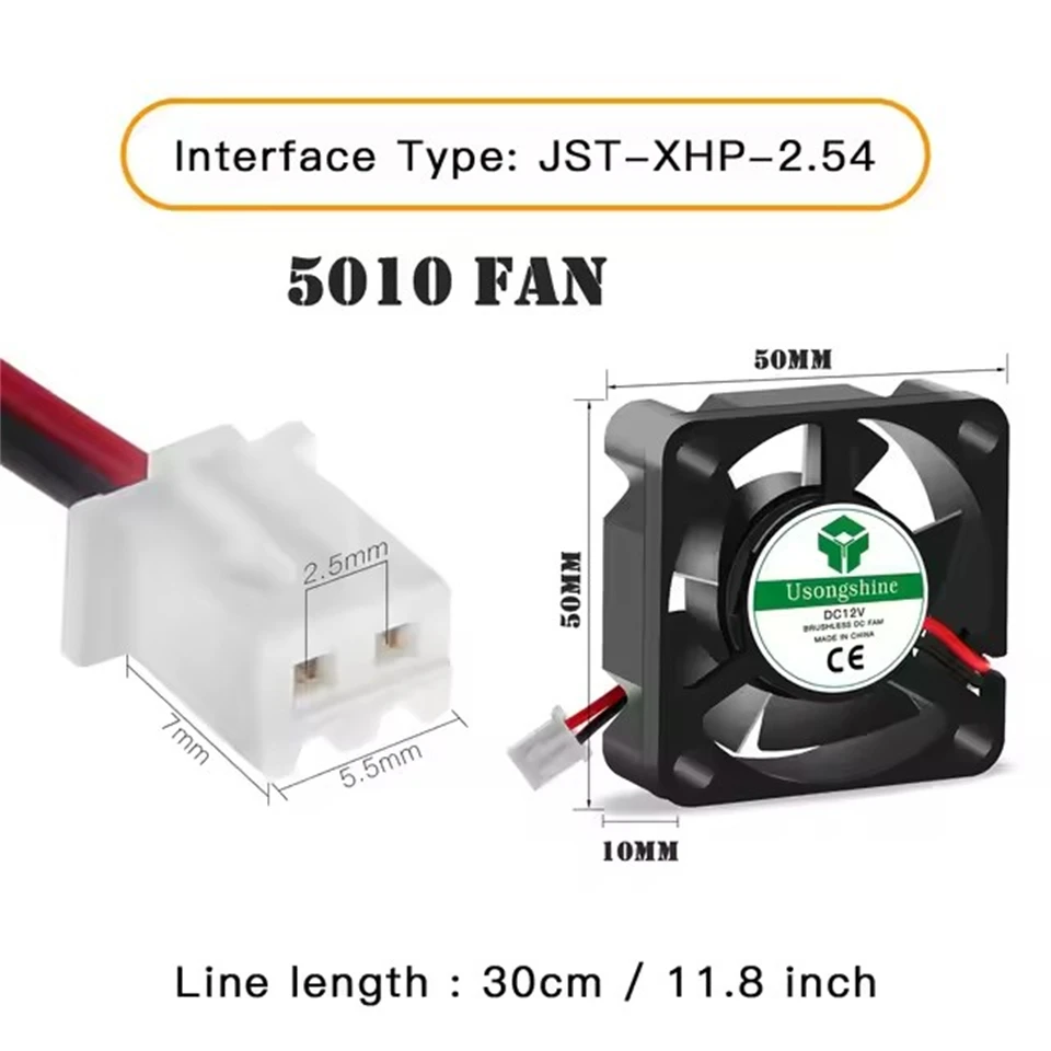 3D Pinter Teile für 3010 4010 5010 Lüfter 12 V 5 V 24 V 2Pin DC Kühler Micro Lüfter für Kühlkörper Kühler Kühler J-Kopf Hotend – Detail 15