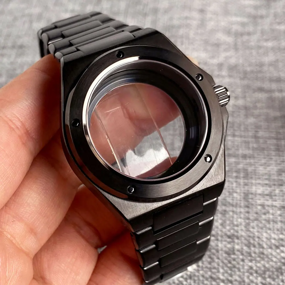 Black PVD 40mm Ingenieur Automatic Watch Case with Sapphire Crystal, 200m Waterproof
