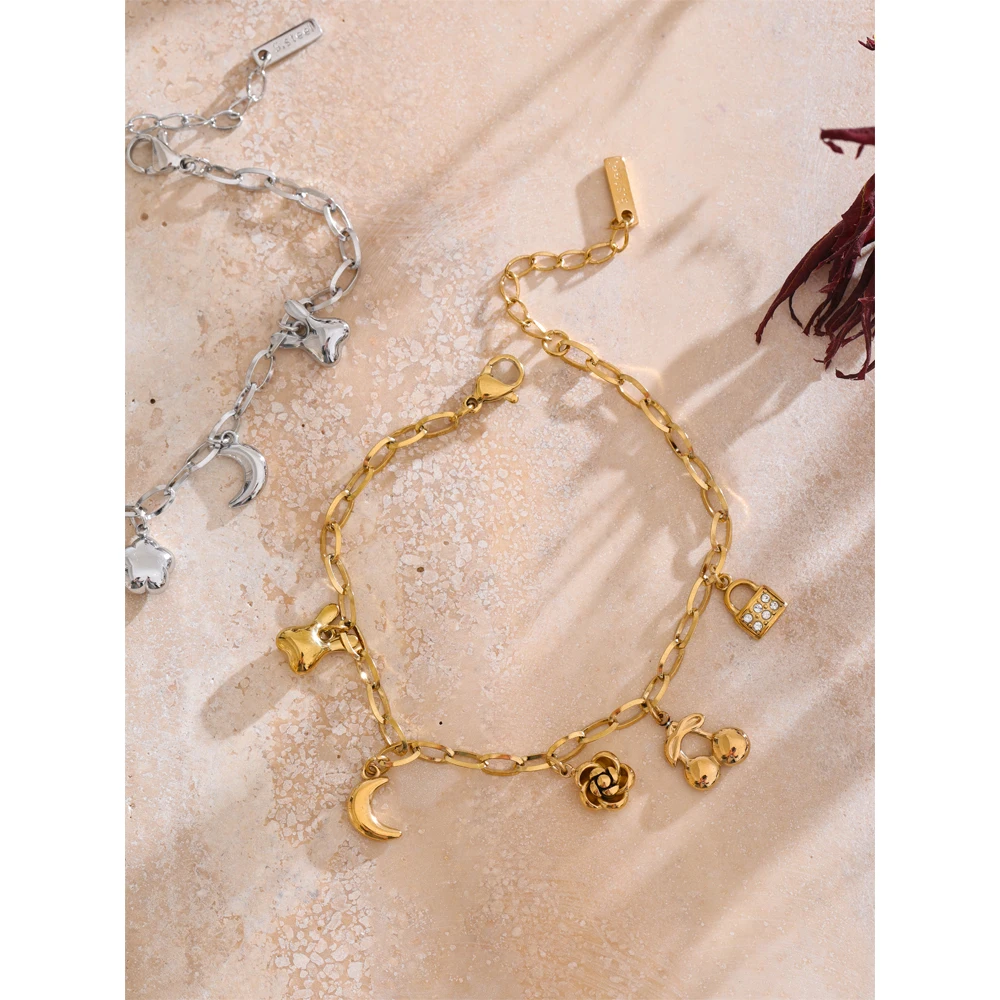 Yhpup Stainless Steel Bracelet Waterproof Wrist Jewelry
