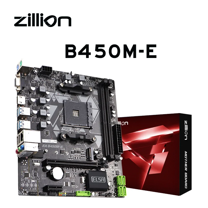 Zillion New AMD B450M Motherboard Dual DDR4 M.2 Nvme PCIE 3.0 x4 SATA AM4 Motherboard Supports R5 3600 CPU AM4 socket R5 5600G