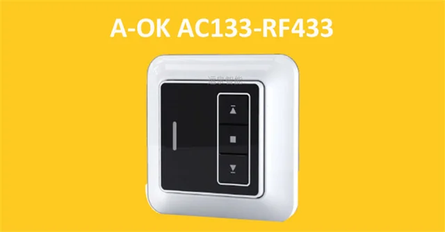 A-OK AC135-01 RF Wireless Wall Switch, 1 Channel, White