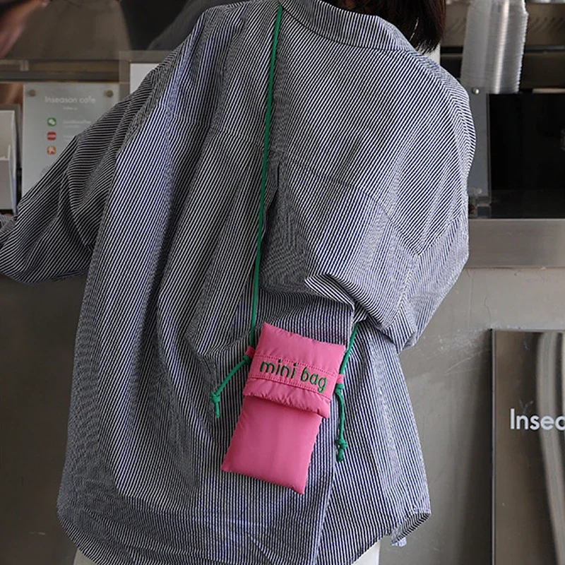 Cute Phone Bag Simple Green Rose Red
