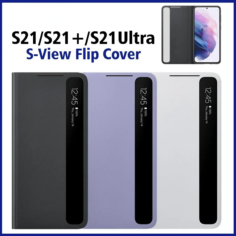 Smart Clear View Cover Per S21/S21 +/S21 Ultra Flip Mirror Case Per Samsung S21 Plus 5G Cover Led Per Telefono S-View Custodie Ef-Zg998