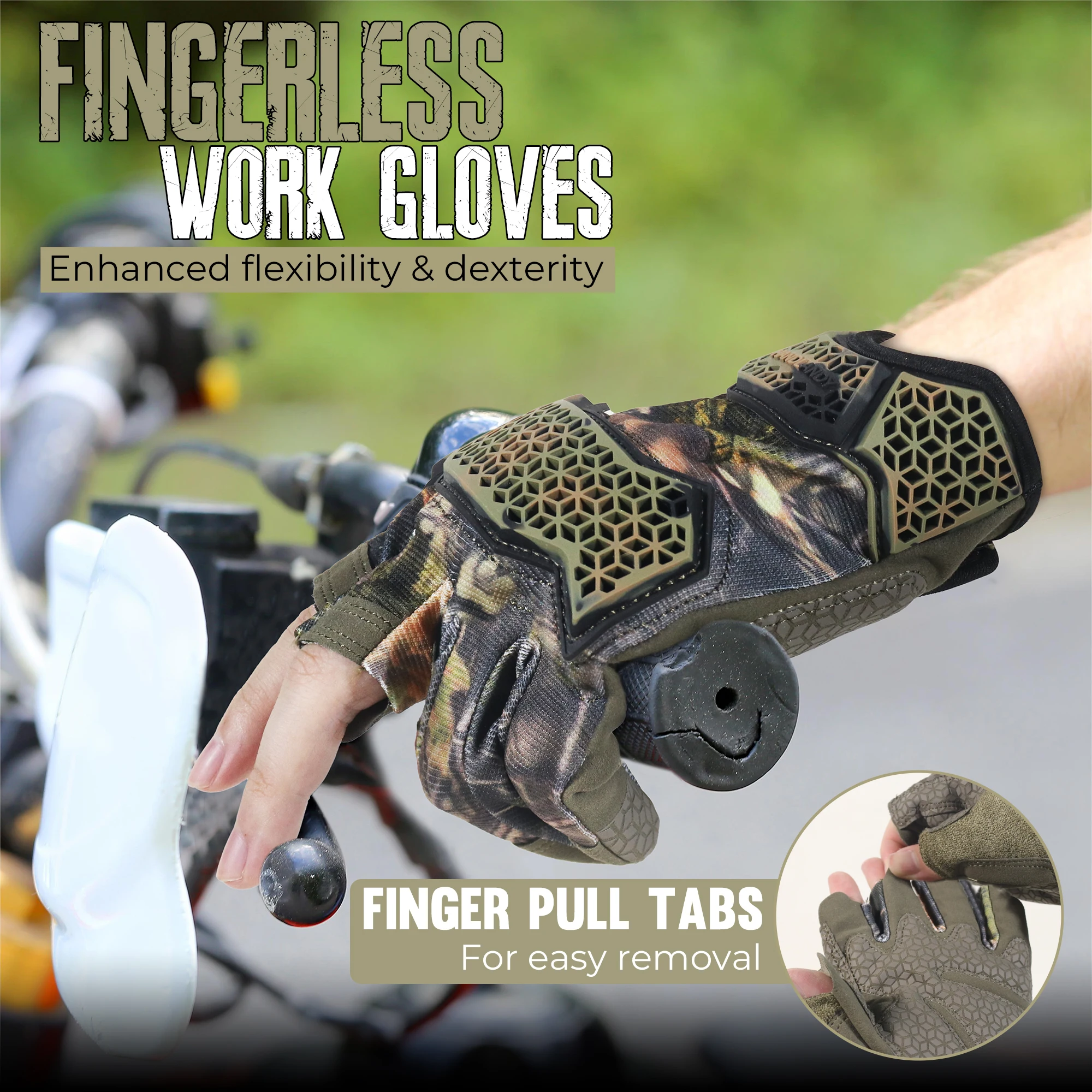 Fingerless Outdoor Hunting Tactical Gloves for Men work gloves,tactical gloves,protective gloves