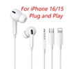 Three Generations Wired Headphones For iPhone 16 15 14 13 12 IPad in-Ear Earphones Lightning USB-C 3.5mm Phone Accessories 1