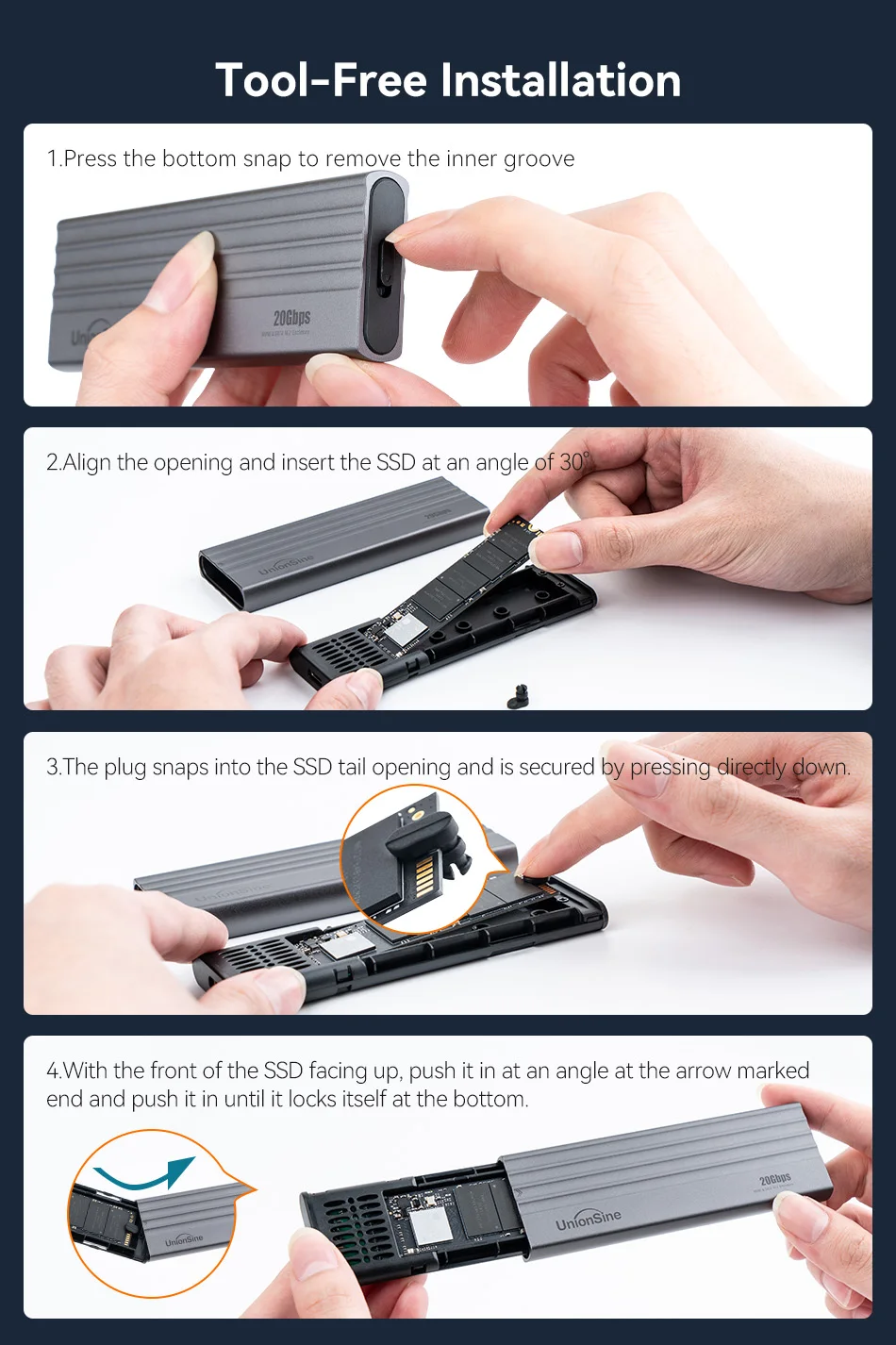 chaves M.2, 20Gbps, USB 3.2, Gen2, USB