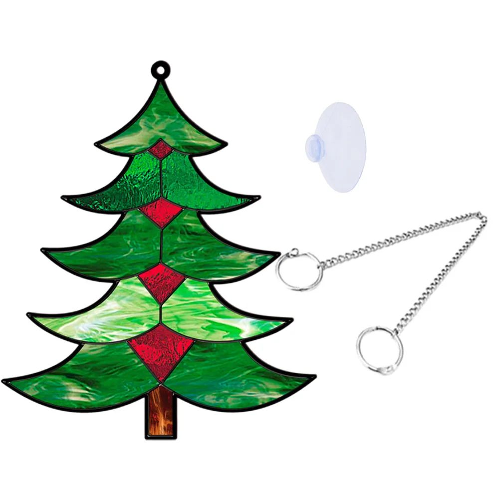 

Christmas Tree Hanging Xmas Suncatcher Decorations for Indoors Acrylic Pendant Wall
