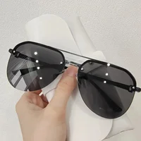 Nouvelle mode métal demi-monture femmes lunettes de soleil en plein air classique Double faisceau lunettes 4