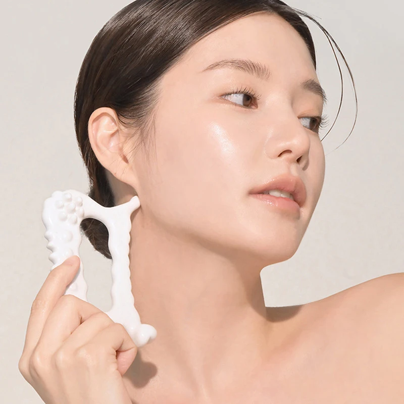Gua Sha Weiß Keramik Schaben Bord Für Gesicht Körper Massage Werkzeug Körper Für Relief Massage Facelift Guasha Akupunkt-massagegerät – Detail 2