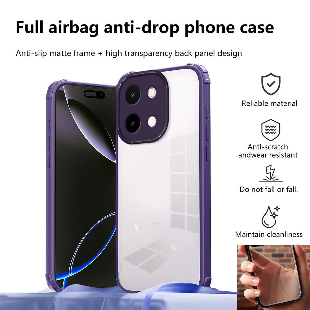 Enhanced Anti-Drop Shockproof Hard Acrylic Back Phone Case with Advanced Protection