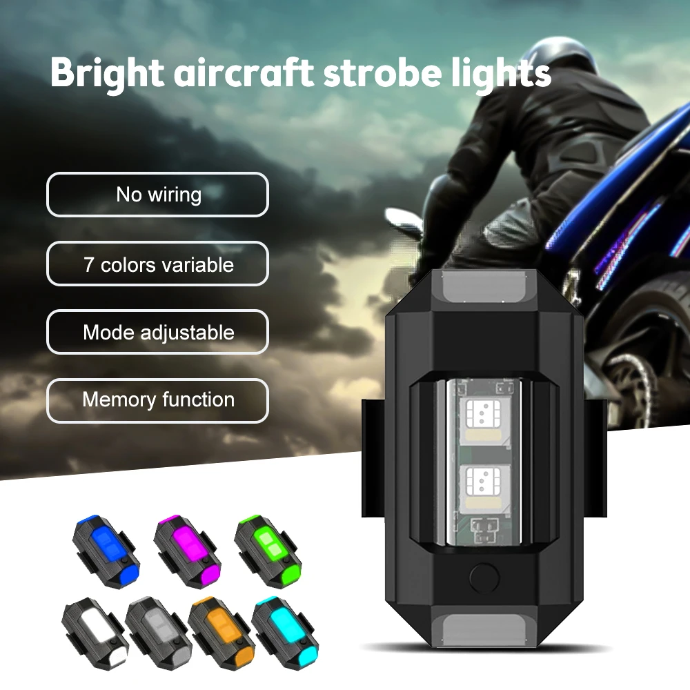 Dropship 1Pc Universal Led Aircraft Strobe Lights Motorcycle Anti
