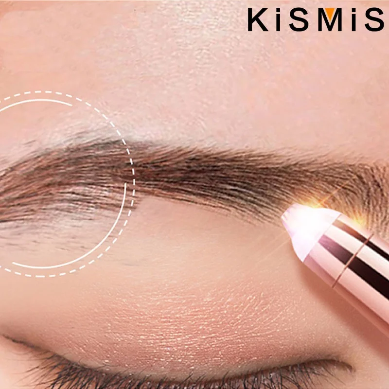 Eyebrow Trimmer Set Eyebrow Trimmer Eyebrow Razor Set Electric Epilator Hair Shaver Facial Hair Remover Eyebrow Trimmer Blade KISMIS USB Rechargeable Mini Painless Electric Eyebrow Trimmer Facial Hair Removal Shaver Epilator Pen Kit for Women