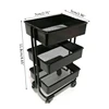 Mini Trolley Floor Storage Rack with Wheel Shelf Bookshelf Storage Display Rack Decoration Collection Accessories 6
