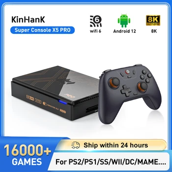 Console di Gioco Retro Kinhank Super Console X5 PRO Plug and Play 320G/4T con Oltre 10000 Giochi per PS2/WII/SS/DC/N64/MAME
