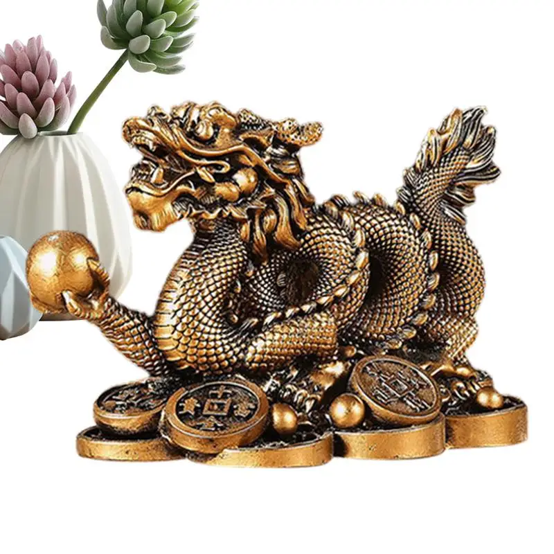 Figurine Di Drago Dello Zodiaco Cinese Moneta Zodiaco Drago Cornucopia Statua Del Drago Moneta Drago Zodiaco Drago Cornucopia Statua Del Drago