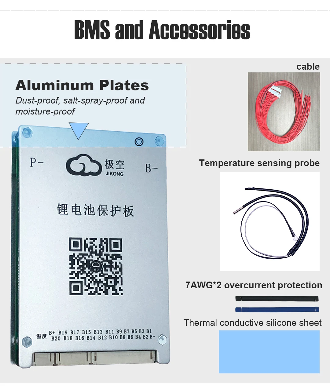Lithium battery bms JK-B1A8S20P Kingbo-Bater&iacute;a Inteligente BMS LiFePO4 Equil&iacute;brio ativo BMS 4S 6S 7S 8S 200A 12V 24V
