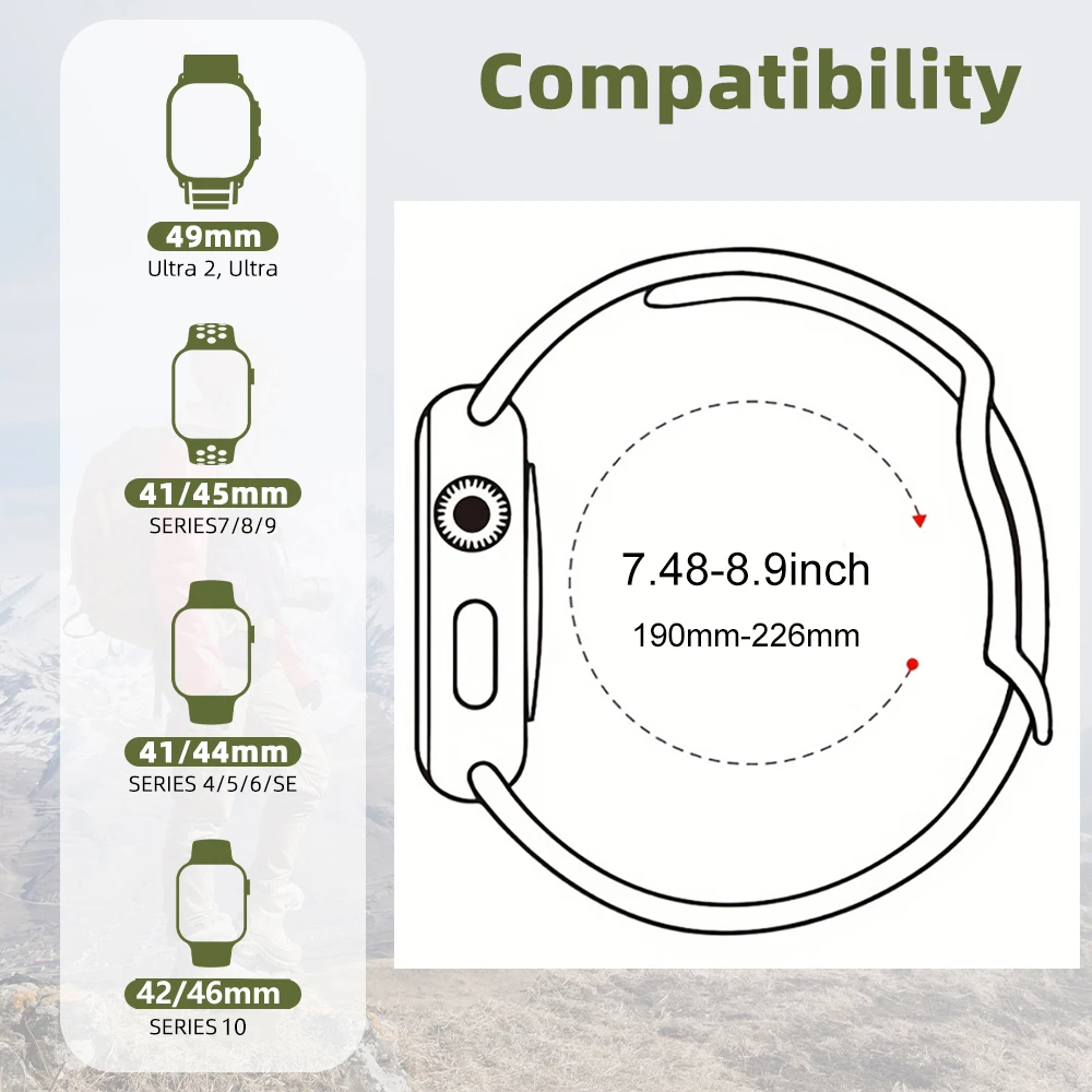 Premium Nylon Strap for Apple Watch - Versatile Design with Secure Fit