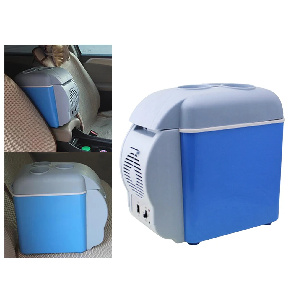 cooluli classic 4 liter small mini fridge 12V 7.5L Mini Car Fridge Cooler and Warmer Box for Car Vehicle (Blue) portable fridge for car
