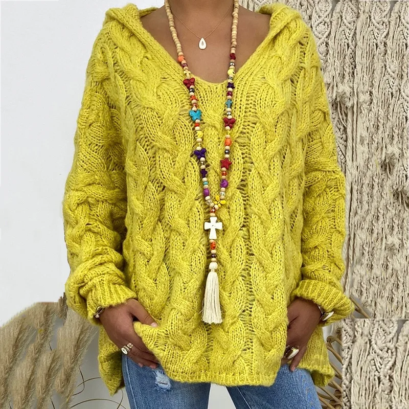 Casual Loose Sweater For Woman Winter Trend Women's Long Sleeve Knitting Sweater Knitwear Pullovers Vintage Female Tops Clothes