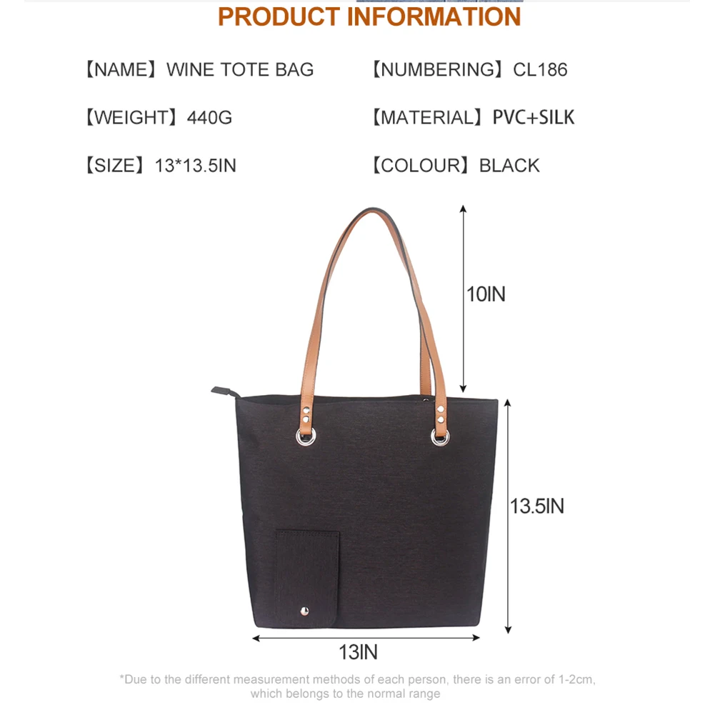 Wine Tote Bag Wine Tote Drink Dispenser Portable Carry-on Fade-Resistant Tote Shoulder Bag Outdoor Beach Travel Camping Picnic
