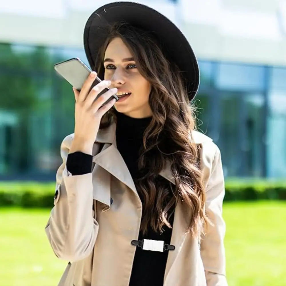 니트 탄성 벨트 드레스 조임 클립 블랙 색상 미끄럼 방지 카디건 칼라 클립 내구성 있는 드레스 클립 여성용 백 클립