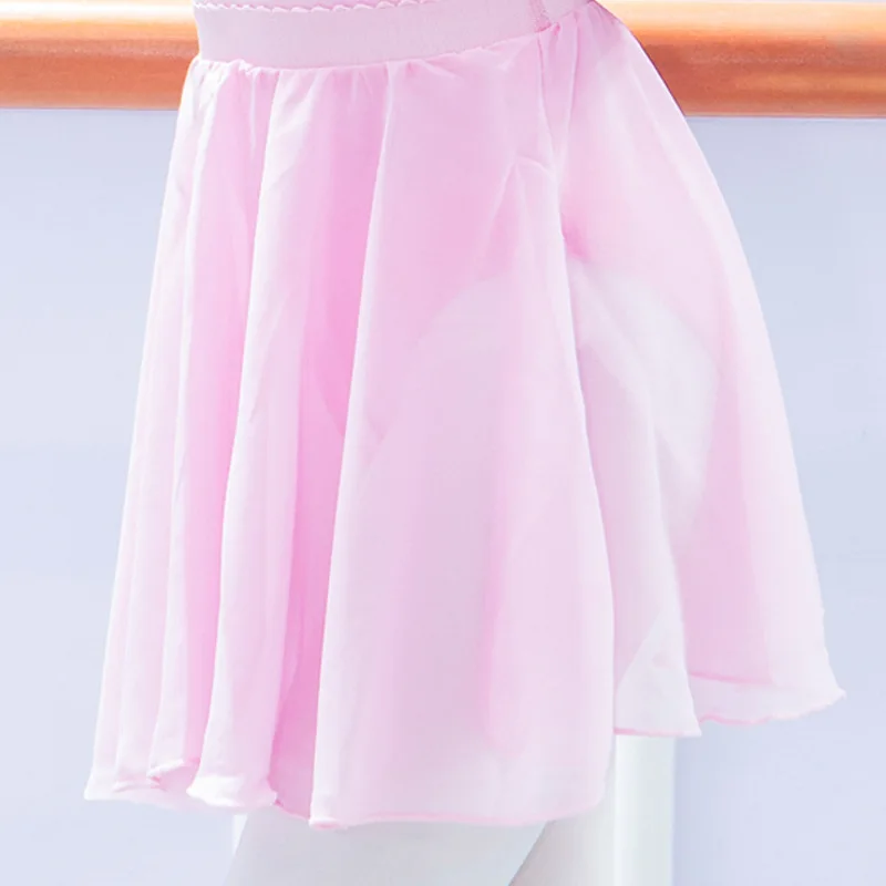 Kids Toddlers ballet dance skirts Pink Black Chiffon Tutu Skirt Gymnastics Practice Dance One piece Uniforms for Girls
